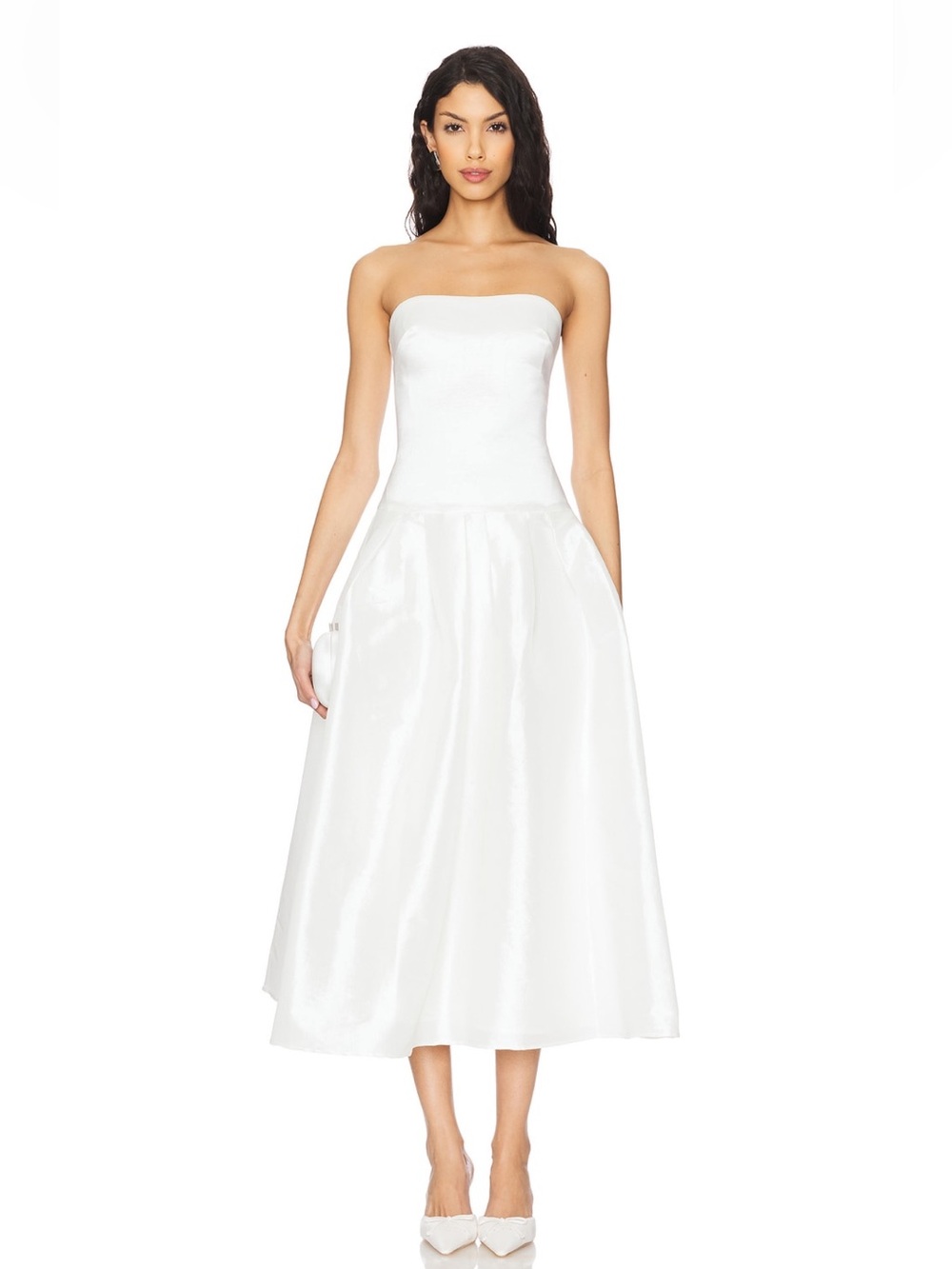 Strapless Dress in White